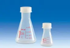 Volume Measurement  Erlenmeyer flasks, PMP with PP screw cap 1 erlenmeyer_flask_vitlab