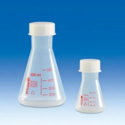 Volume Measurement  Erlenmeyer flasks, PMP with PP screw cap 1 erlenmeyer_flask_vitlab