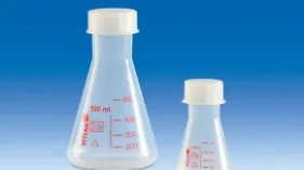 Erlenmeyer flasks PMP with PP screw cap