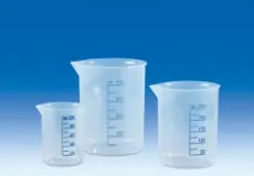 Volume Measurement  Griffin beakers, PP, raised blue scale 1 griffin_beakers