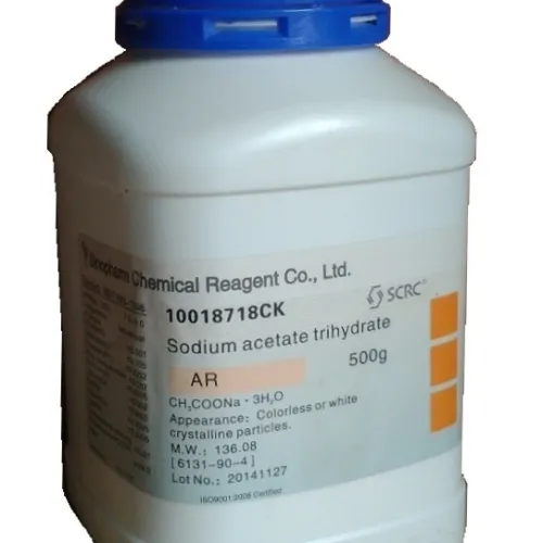 SCRC Sodium Acetate trihyrate AR Cat. 10018718Packing : 500 gr 1 sodium_acetate_trihydrate_07254_2728_315